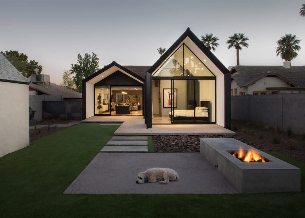 Modern-Home-Addition- with dog